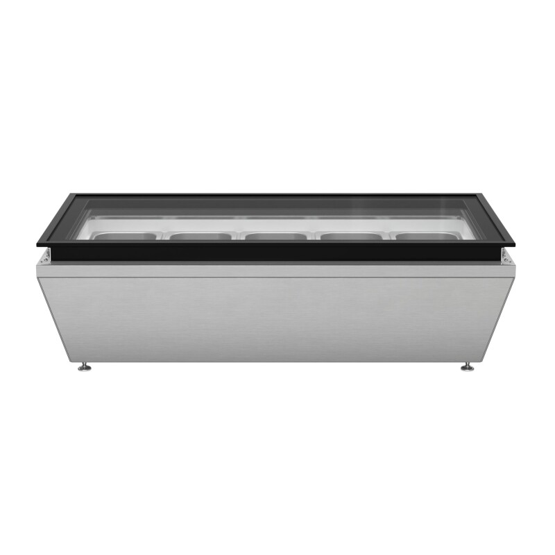 39 in. 5-Pan Countertop Ice Cream Display Freezer with Glass Top in Stainless-Steel KMCGD5P, product image 13 of 13