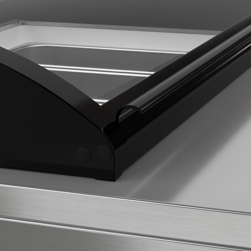 32 in. 4-Pan Countertop Ice Cream Display Freezer with Curved Glass Top in Stainless-Steel KMCGDR4P, product image 10 of 13