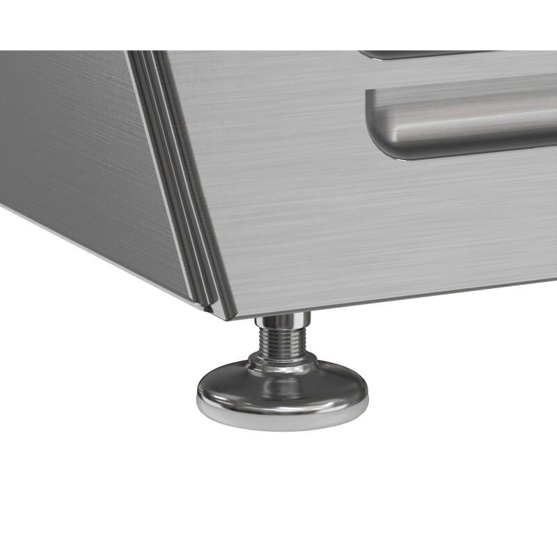 32 in. 4-Pan Countertop Ice Cream Display Freezer with Curved Glass Top in Stainless-Steel KMCGDR4P, product image 13 of 13
