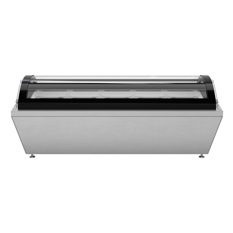 39 in. 5-Pan Countertop Ice Cream Display Freezer with Curved Glass Top in Stainless-Steel KMCGDR5P, product image 12 of 13