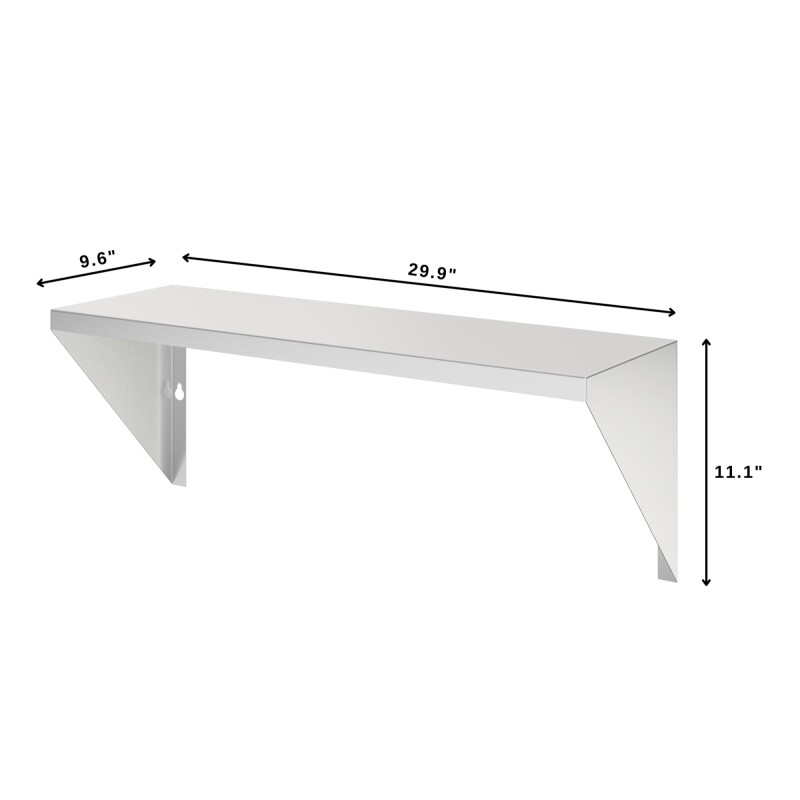 30 in. Front Shelf for Outdoor Commercial Grill in Stainless-Steel KMCGFS30, product image 3 of 3
