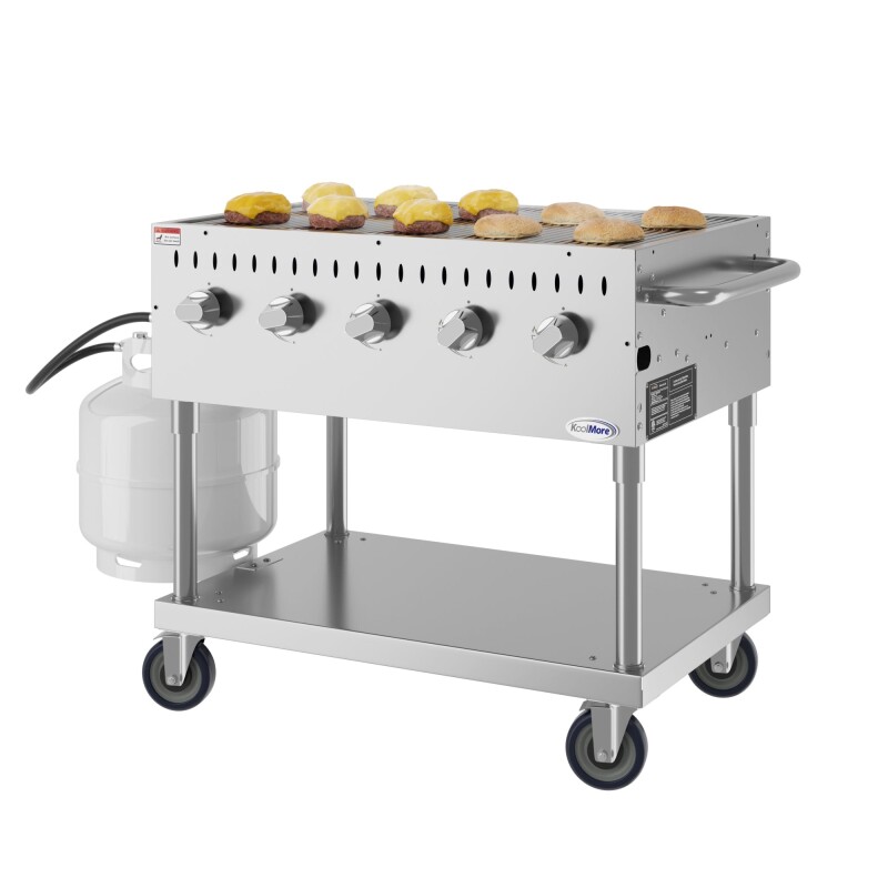 36 in. Commercial Mobile Outdoor Grill in Stainless Steel KMCGM36, product image 2 of 10