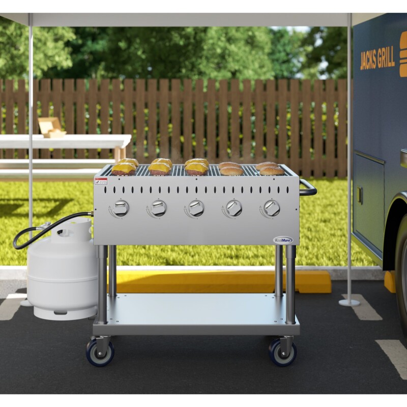 36 in. Commercial Mobile Outdoor Grill in Stainless Steel KMCGM36, product image 4 of 10
