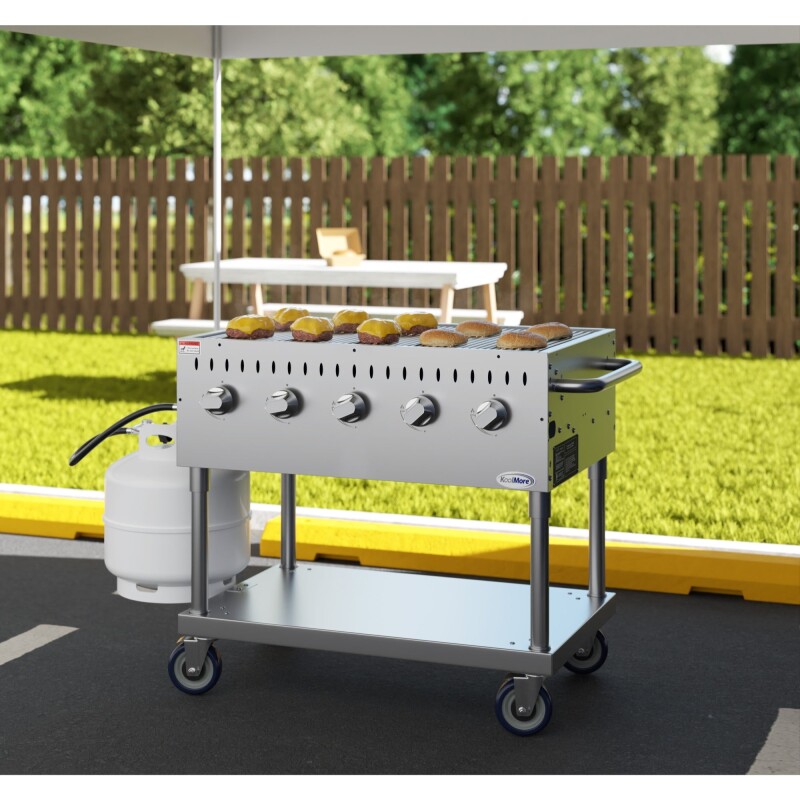 36 in. Commercial Mobile Outdoor Grill in Stainless Steel KMCGM36, product image 5 of 10