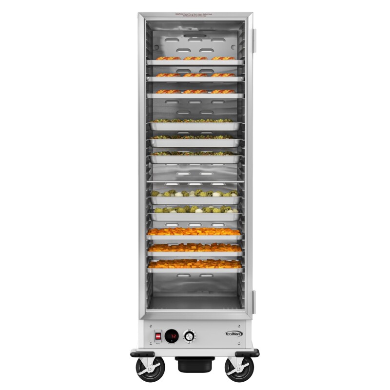33 in. Commercial Non-Insulated Heated Holding Cabinet with 36-Pan Capacity and Glass Door in Silver KMCH36SNGL