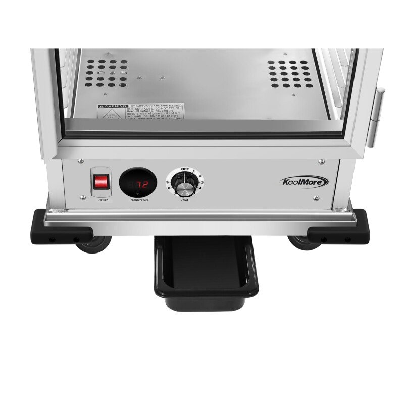 33 in. Commercial Non-Insulated Heated Holding Cabinet with 36-Pan Capacity and Glass Door in Silver KMCH36SNGL, product image 6 of 10
