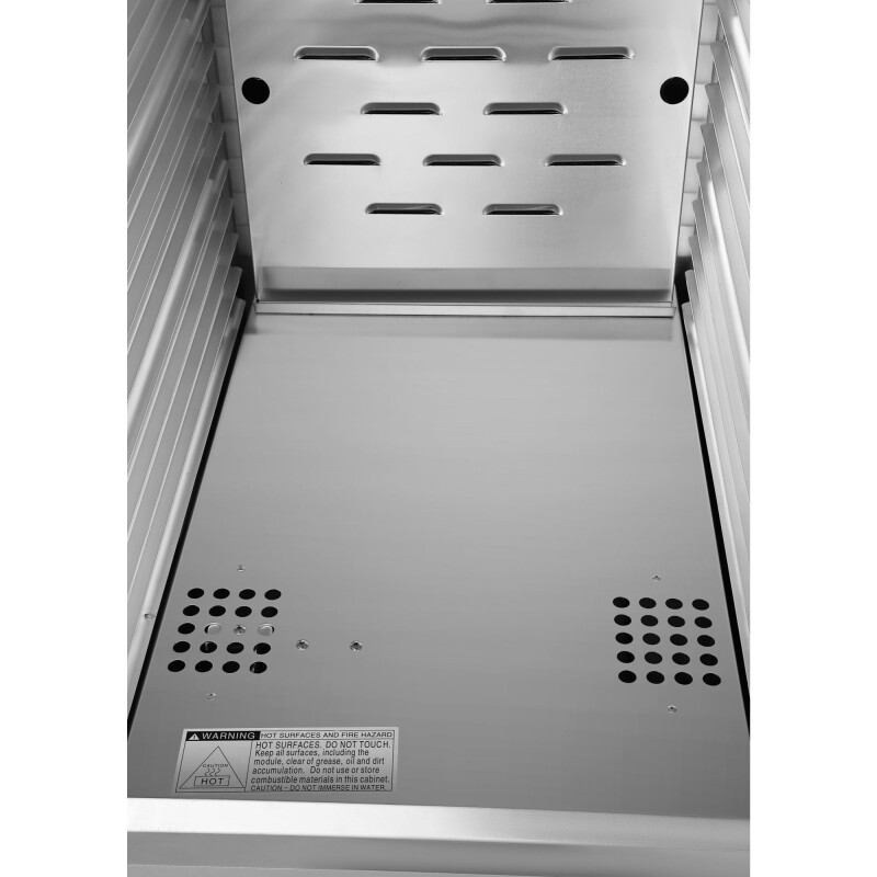 33 in. Commercial Non-Insulated Heated Holding Cabinet with 36-Pan Capacity and Glass Door in Silver KMCH36SNGL, product image 9 of 10
