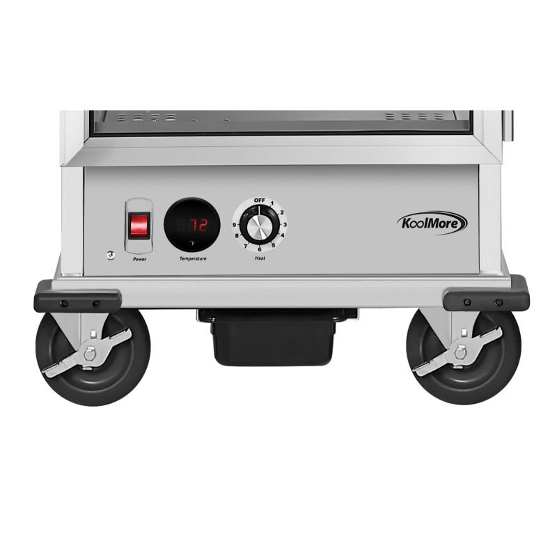 33 in. Commercial Non-Insulated Heated Holding Cabinet with Wire Racks and Glass Door in Silver KMCH36WNGL, product image 6 of 13