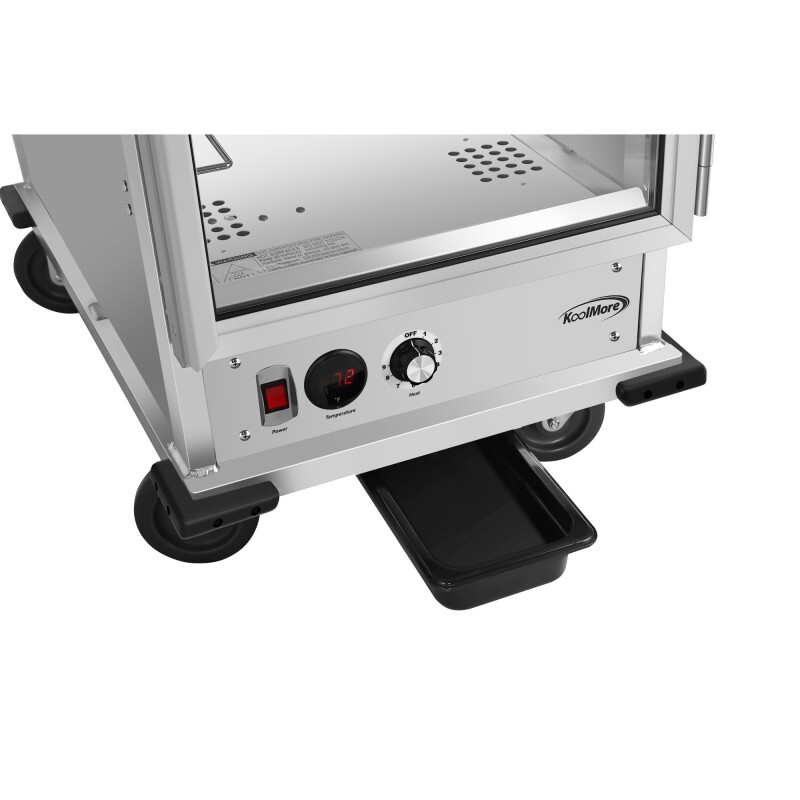 33 in. Commercial Non-Insulated Heated Holding Cabinet with Wire Racks and Glass Door in Silver KMCH36WNGL, product image 7 of 13