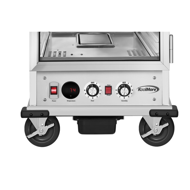 33 in. Commercial Insulated Half-Size Heated Holding Proofing Cabinet with 12-Pan Capacity and Glass Door in Silver KMCHP12SIGL, product image 5 of 11