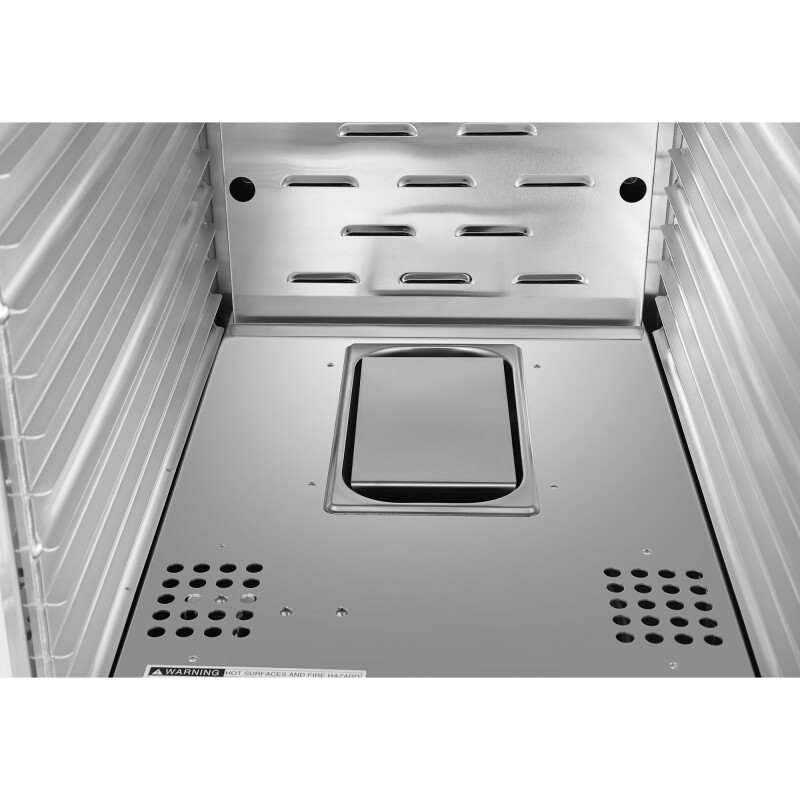 33 in. Commercial Insulated Half-Size Heated Holding Proofing Cabinet with 12-Pan Capacity and Glass Door in Silver KMCHP12SIGL, product image 7 of 11