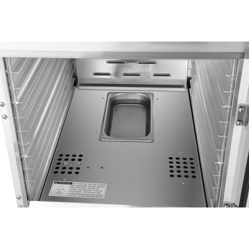 33 in. Commercial Insulated Half-Size Heated Holding Proofing Cabinet with 12-Pan Capacity and Glass Door in Silver KMCHP12SIGL, product image 10 of 11