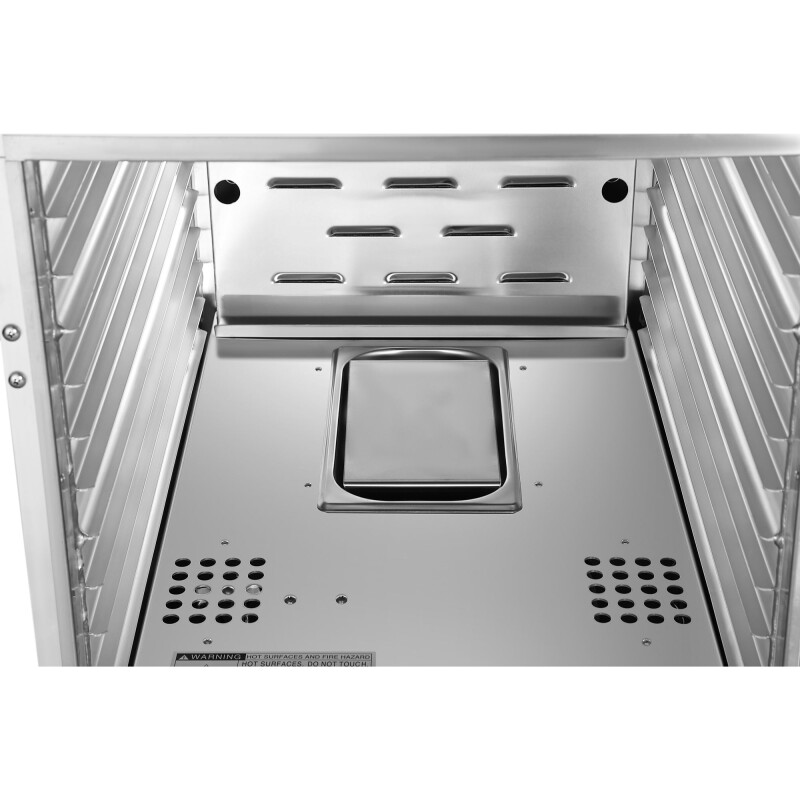 33 in. Commercial Non-Insulated Half Size Heated Holding/Proofing Cabinet with Glass Door and 12-Pan Capacity in Silver KMCHP12SNGL, product image 7 of 12