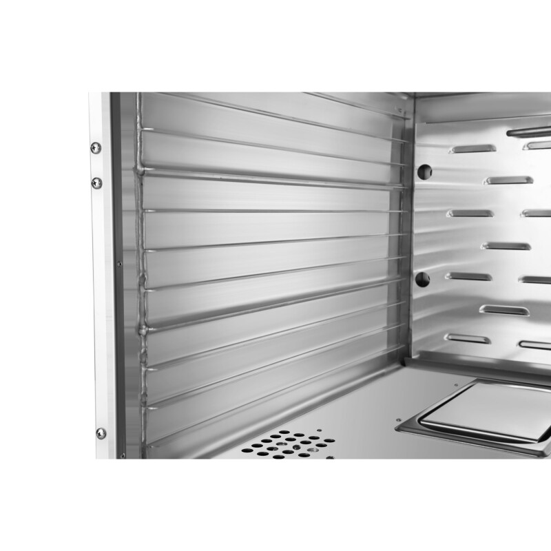 33 in. Commercial Non-Insulated Half Size Heated Holding/Proofing Cabinet with Glass Door and 12-Pan Capacity in Silver KMCHP12SNGL, product image 9 of 12