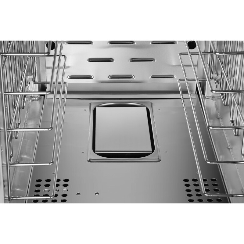 33 in. Commercial Half Size Non-Insulated 12-Pan Holding Cabinet with Wire Racks and Solid Dutch Doors in Silver KMCHP12WNGL, product image 6 of 11