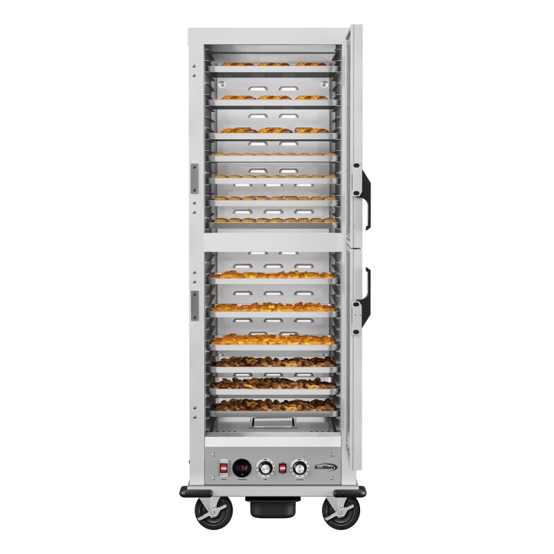 33 in. Commercial Insulated Heated Holding/Proofing Cabinet with 36-Pan Capacity and Solid Dutch Doors in Silver KMCHP36SIDD, product image 2 of 13