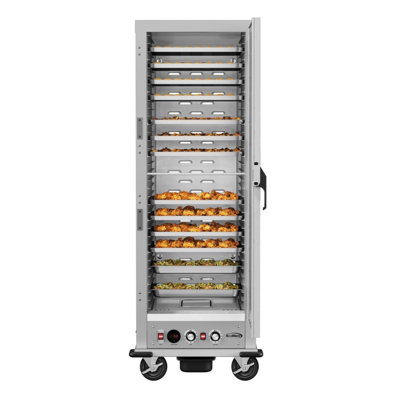 33 in. Commercial Insulated Heated Holding/Proofing Cabinet with 36-Pan Capacity and Solid Door in Silver KMCHP36SISS, product image 2 of 12