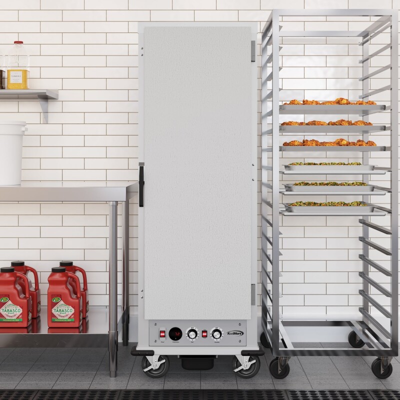 33 in. Commercial Insulated Heated Holding/Proofing Cabinet with 36-Pan Capacity and Solid Door in Silver KMCHP36SISS, product image 4 of 12