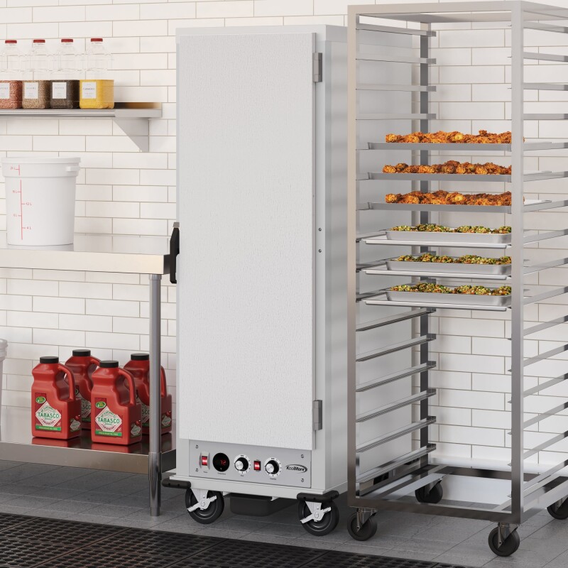 33 in. Commercial Insulated Heated Holding/Proofing Cabinet with 36-Pan Capacity and Solid Door in Silver KMCHP36SISS, product image 5 of 12