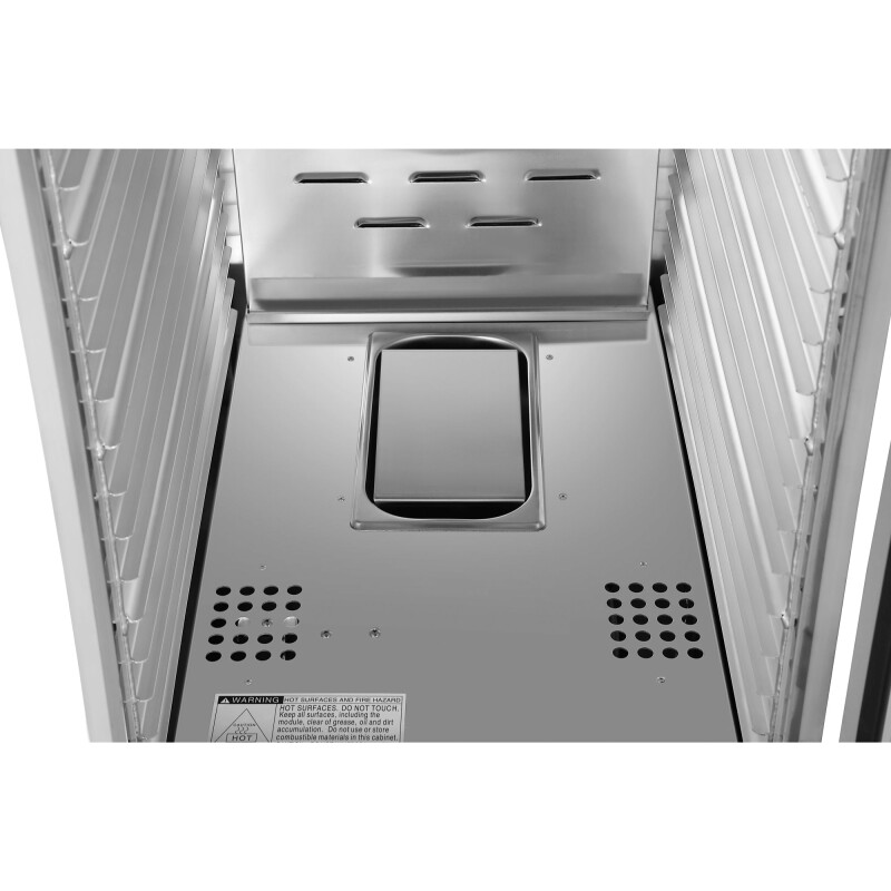 33 in. Commercial Non-Insulated Glass Door Heated Holding/Proofing Cabinet with 36-Pan Capacity in Silver KMCHP36SNGL, product image 7 of 10