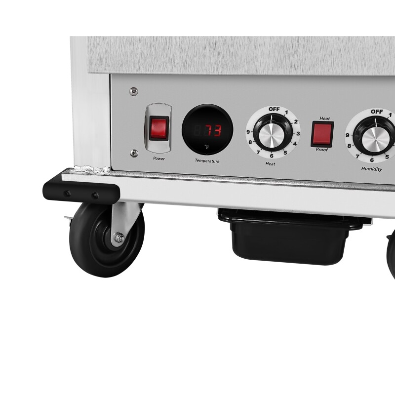 33 in. Commercial Insulated Heated Holding/Proofing Cabinet with Wire Racks and Solid Dutch Doors in Silver KMCHP36WIDD, product image 8 of 13