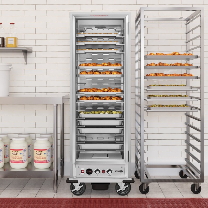 33 in. Commercial Insulated Heated Holding/Proofing Cabinet with Glass Door and Wire Racks in Silver KMCHP36WIGL, product image 3 of 13