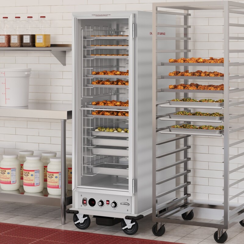 33 in. Commercial Insulated Heated Holding/Proofing Cabinet with Glass Door and Wire Racks in Silver KMCHP36WIGL, product image 4 of 13