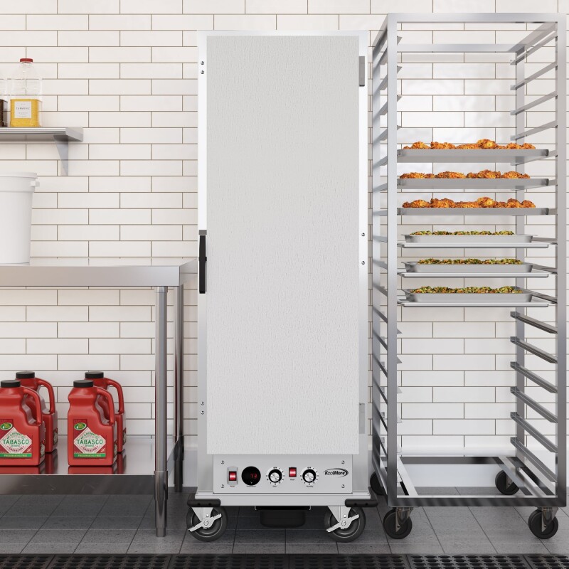 33 in. Commercial Insulated Heated Holding/Proofing Cabinet with Wire Racks and Solid Door in Silver KMCHP36WISS, product image 4 of 11