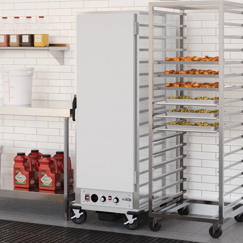 33 in. Commercial Insulated Heated Holding/Proofing Cabinet with Wire Racks and Solid Door in Silver KMCHP36WISS, product image 5 of 11