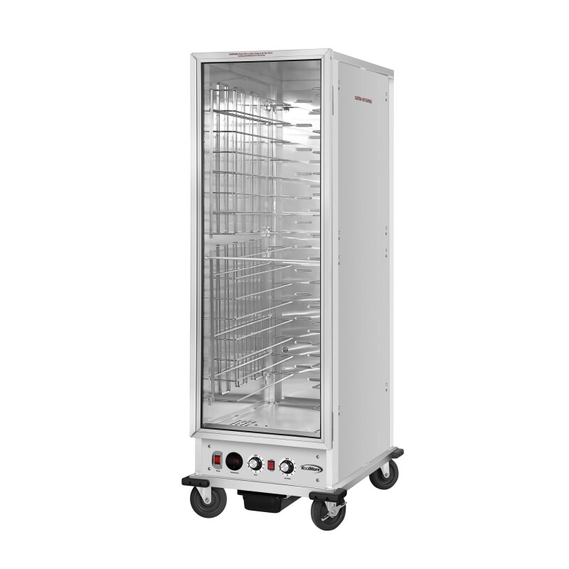 33 in. Commercial Non-Insulated Heated Holding/Proofing Cabinet with Glass Door and Wire Racks in Silver KMCHP36WNGL, product image 6 of 7