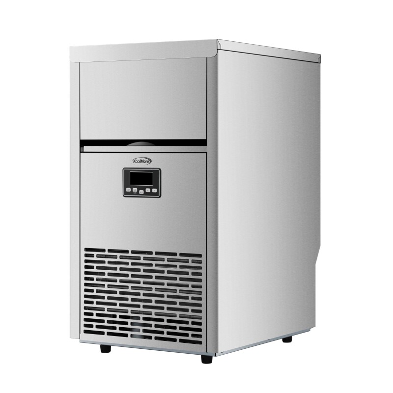 18 in. 100 lbs./24 hrs. Commercial & Residential Crescent Ice Maker with 30 lbs. of Storage Capacity in Stainless-Steel KMCIM100CRSS, product image 5 of 13