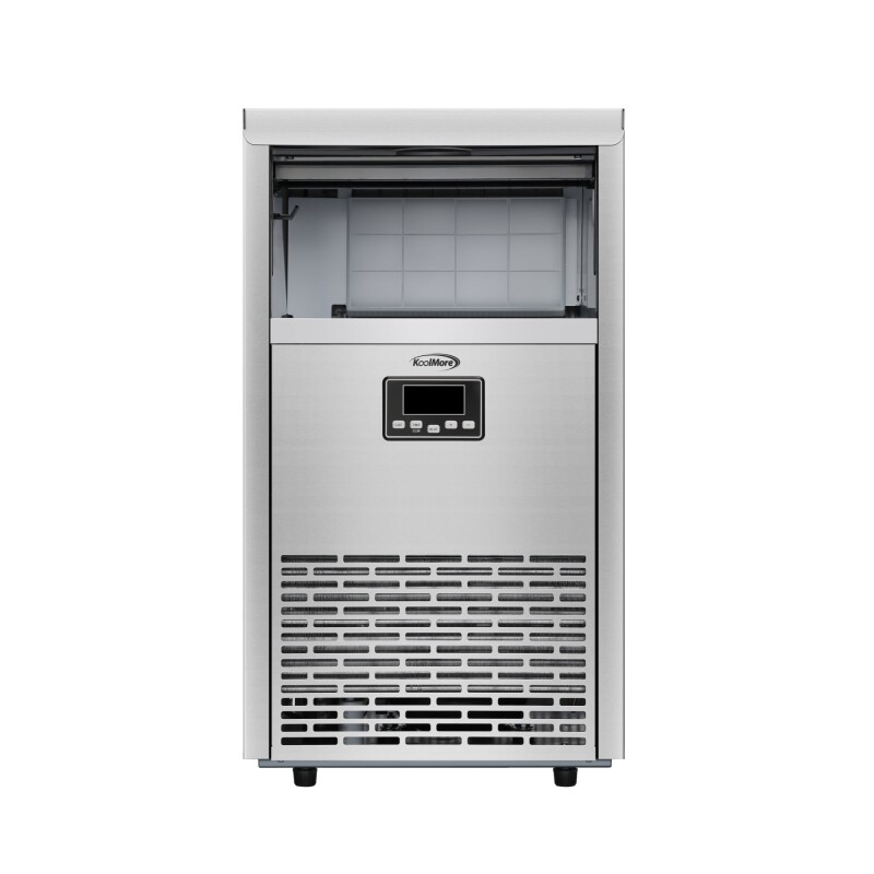 18 in. 100 lbs./24 hrs. Commercial & Residential Crescent Ice Maker with 30 lbs. of Storage Capacity in Stainless-Steel KMCIM100CRSS, product image 6 of 13