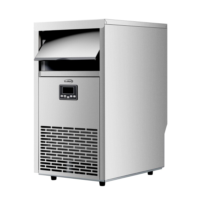 18 in. 100 lbs./24 hrs. Commercial & Residential Crescent Ice Maker with 30 lbs. of Storage Capacity in Stainless-Steel KMCIM100CRSS, product image 7 of 13