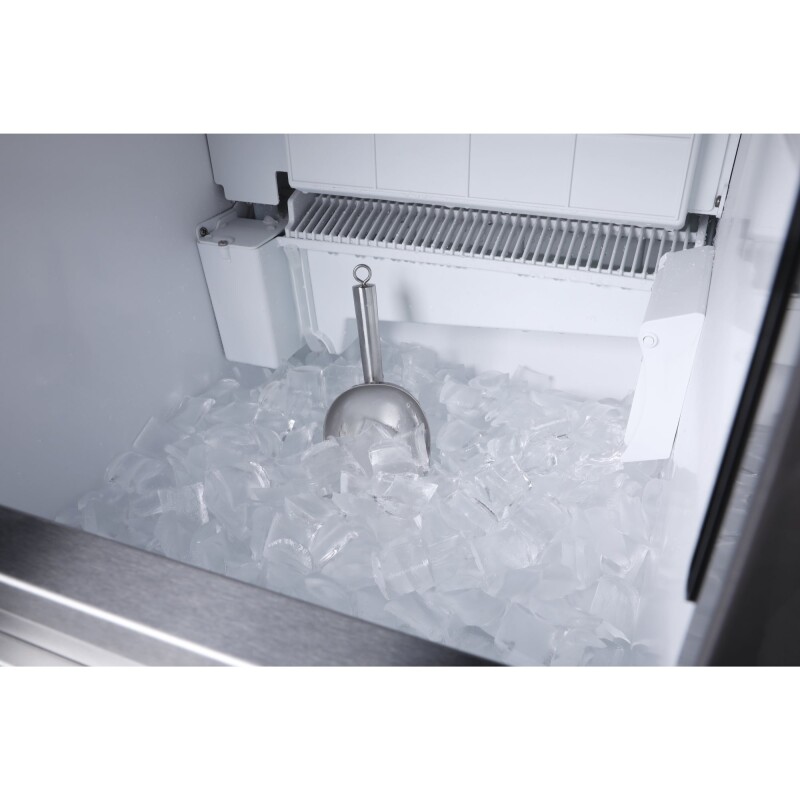 18 in. 100 lbs./24 hrs. Commercial & Residential Crescent Ice Maker with 30 lbs. of Storage Capacity in Stainless-Steel KMCIM100CRSS, product image 8 of 13