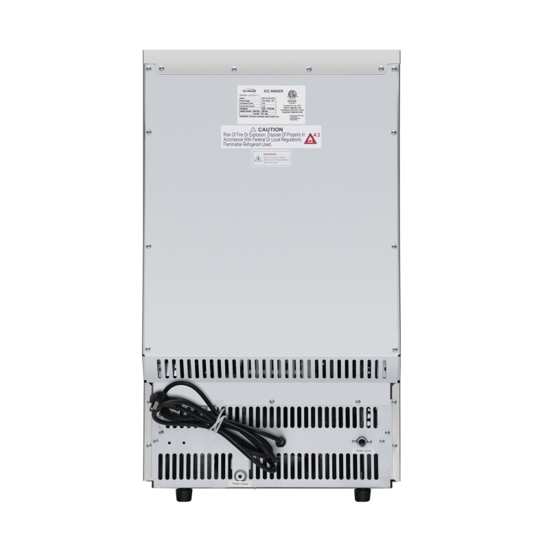 18 in. 100 lbs./24 hrs. Commercial & Residential Crescent Ice Maker with 30 lbs. of Storage Capacity in Stainless-Steel KMCIM100CRSS, product image 13 of 13