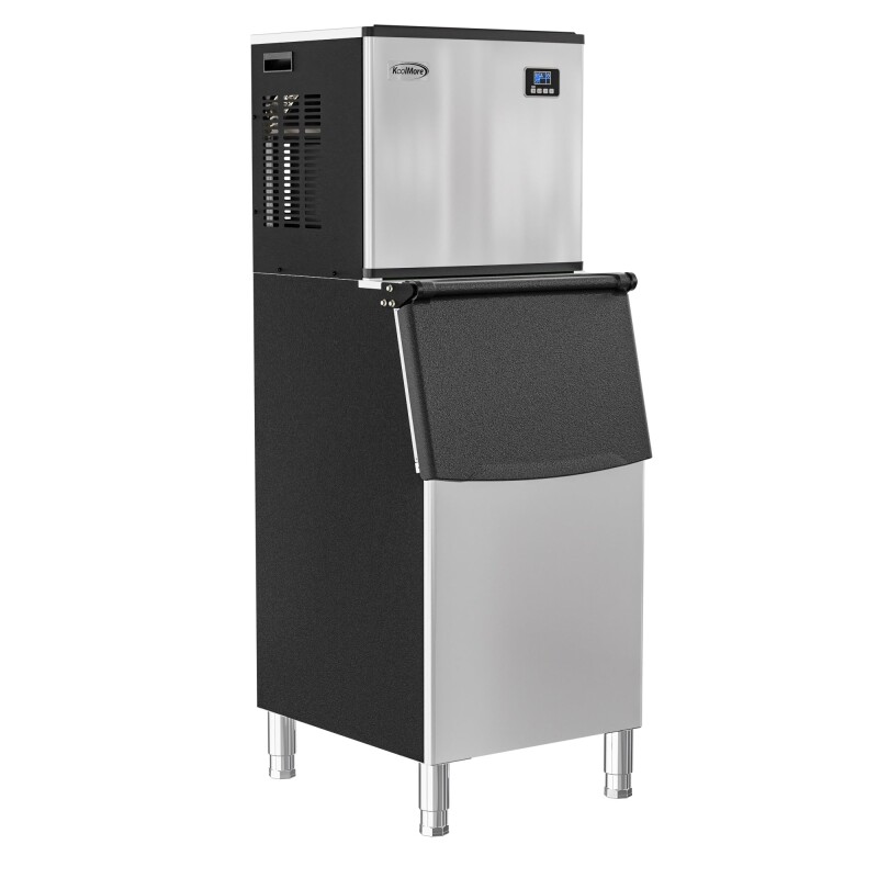 25 in. Stainless-Steel Commercial Ice Maker with Full Cube Production, 420 Lbs/24h KMCIM400, product image 2 of 13