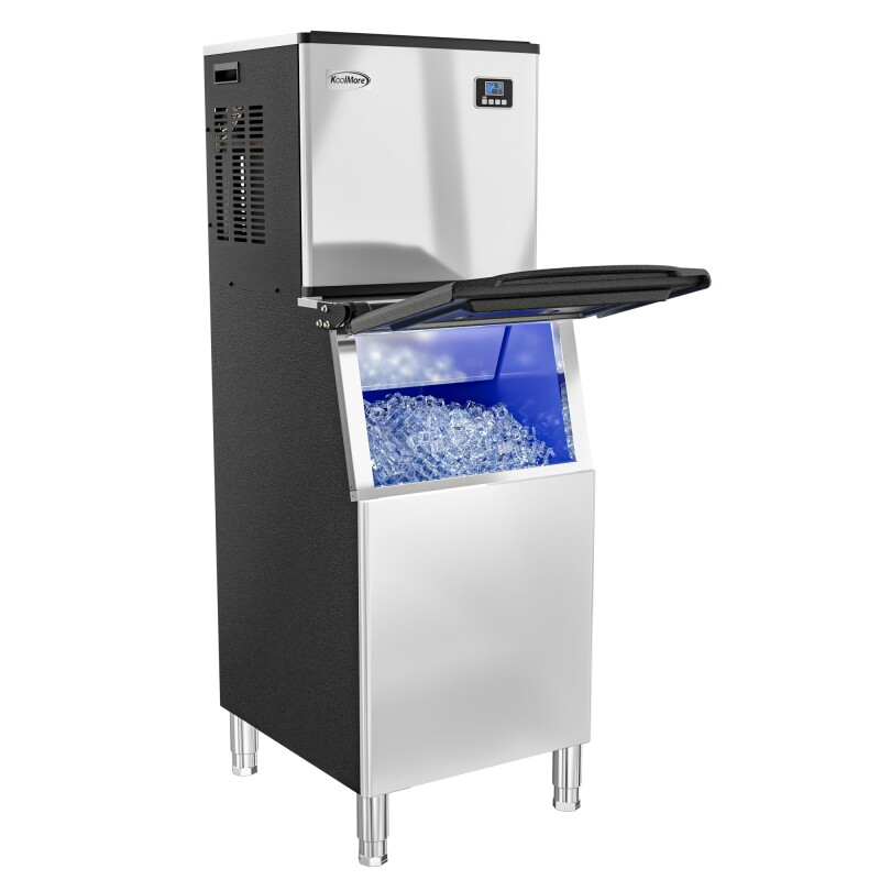 25 in. Stainless-Steel Commercial Ice Maker with Full Cube Production, 420 Lbs/24h KMCIM400, product image 11 of 13