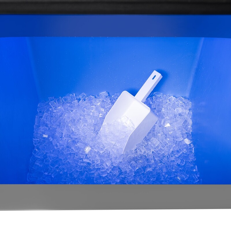 Commercial Ice Machine 500 lb/24hr, Air-Cooled, 375 lb Storage Bin, Freestanding, ETL Listed in Stainless-Steel and Black KMCIM500, product image 6 of 11