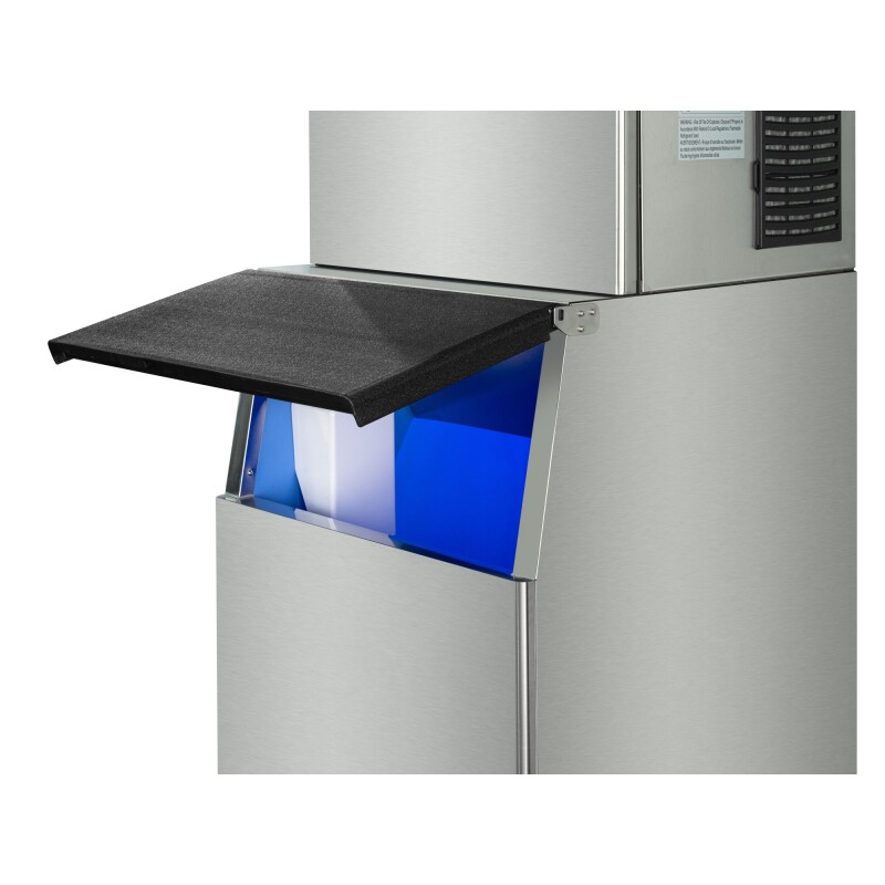 Commercial Ice Machine 500 lb/24hr, Air-Cooled, 375 lb Storage Bin, Freestanding, ETL Listed in Stainless-Steel and Black KMCIM500, product image 7 of 11