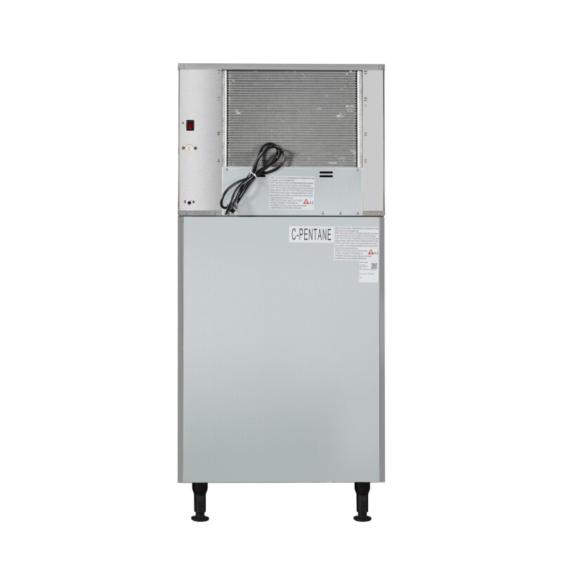 Commercial Ice Machine 500 lb/24hr, Air-Cooled, 375 lb Storage Bin, Freestanding, ETL Listed in Stainless-Steel and Black KMCIM500, product image 11 of 11