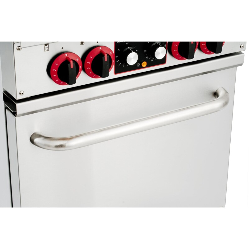 24 in. Commercial Electric Range with 4 Burners and 1 Standard Electric Oven in Stainless Steel - 208V 3-Phase KMCR24E