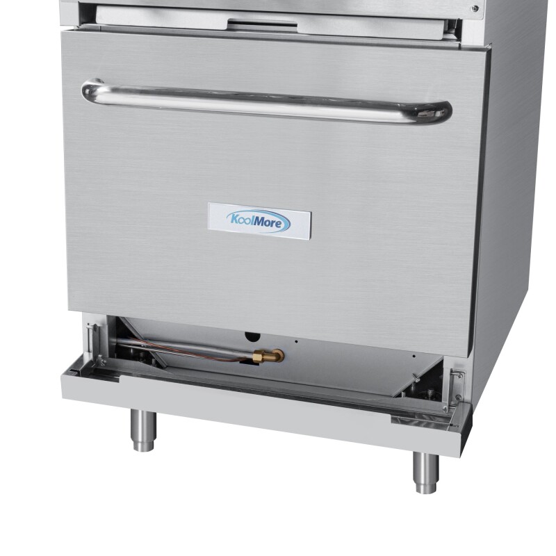 24 in. 4 Burner Commercial Liquid Propane Range with Oven in Stainless-Steel KMCR24LP, product image 11 of 12