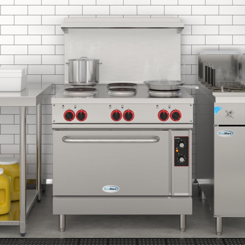 36 in. Commercial Electric Range with 6 Burners and 1 Standard Electric Oven in Stainless Steel - 208V 3-Phase KMCR36E