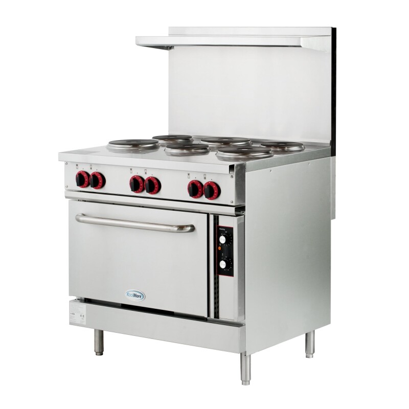 36 in. Commercial Electric Range with 6 Burners and 1 Standard Electric Oven in Stainless Steel - 208V 3-Phase KMCR36E