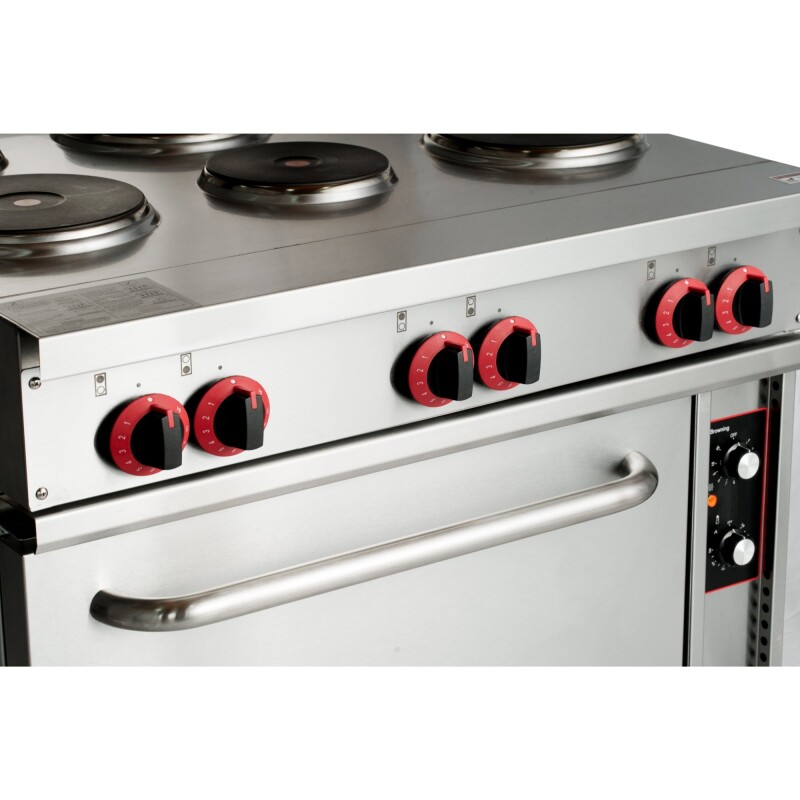 36 in. Commercial Electric Range with 6 Burners and 1 Standard Electric Oven in Stainless Steel - 208V 3-Phase KMCR36E
