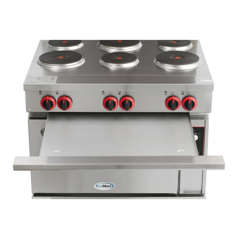 36 in. Commercial Electric Range with 6 Burners and 1 Standard Electric Oven in Stainless Steel - 208V 3-Phase KMCR36E