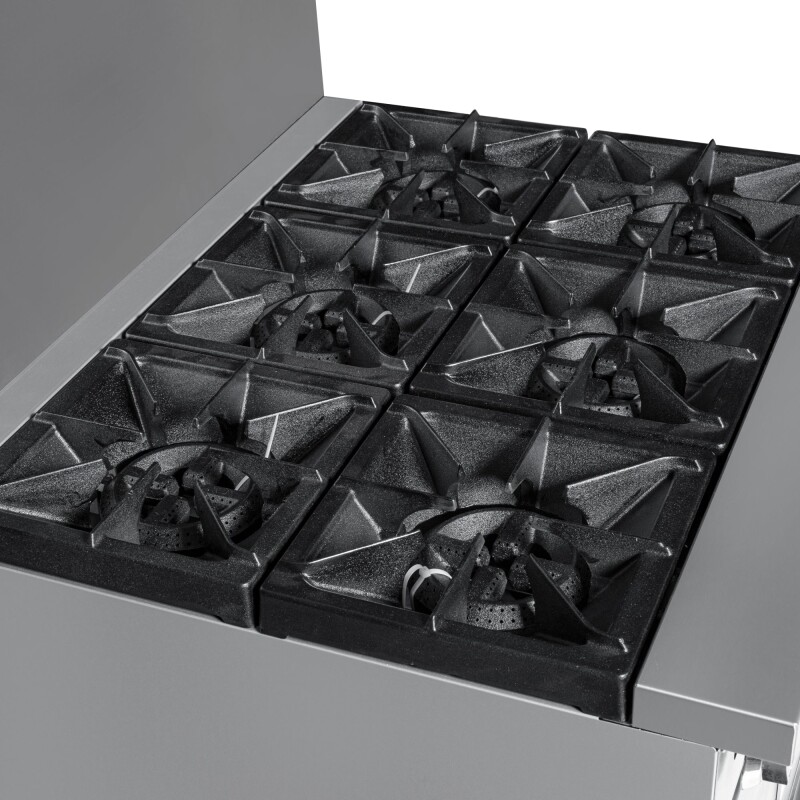 36 in. 6 Burner Commercial Liquid Propane Range in Stainless-Steel KMCR36LP