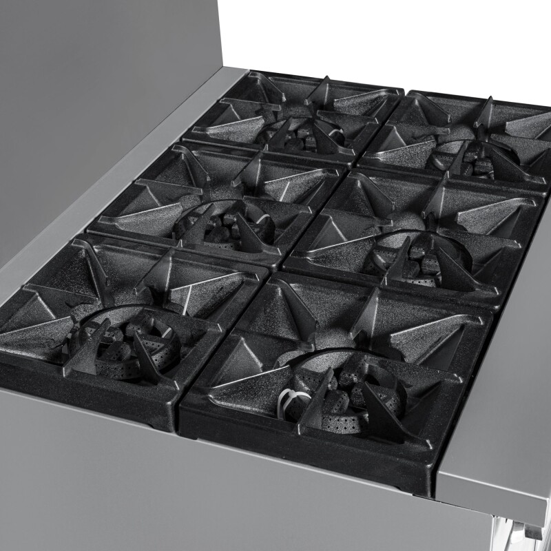 36 in. 6 Burner Commercial Natural Gas Range in Stainless-Steel KMCR36NG