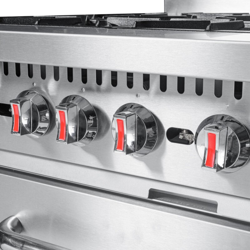 36 in. 6 Burner Commercial Natural Gas Range in Stainless-Steel KMCR36NG