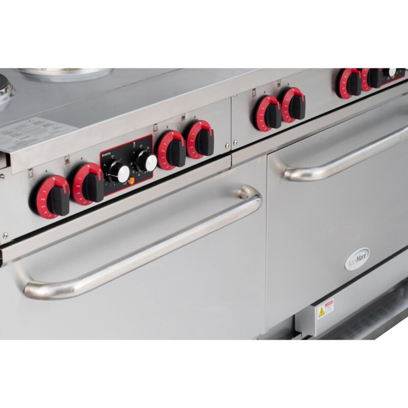 60 In. Commercial Electric Range with 10 Burners and 2 Standard Electric Ovens in Stainless Steel - 208V 3-Phase KMCR60E